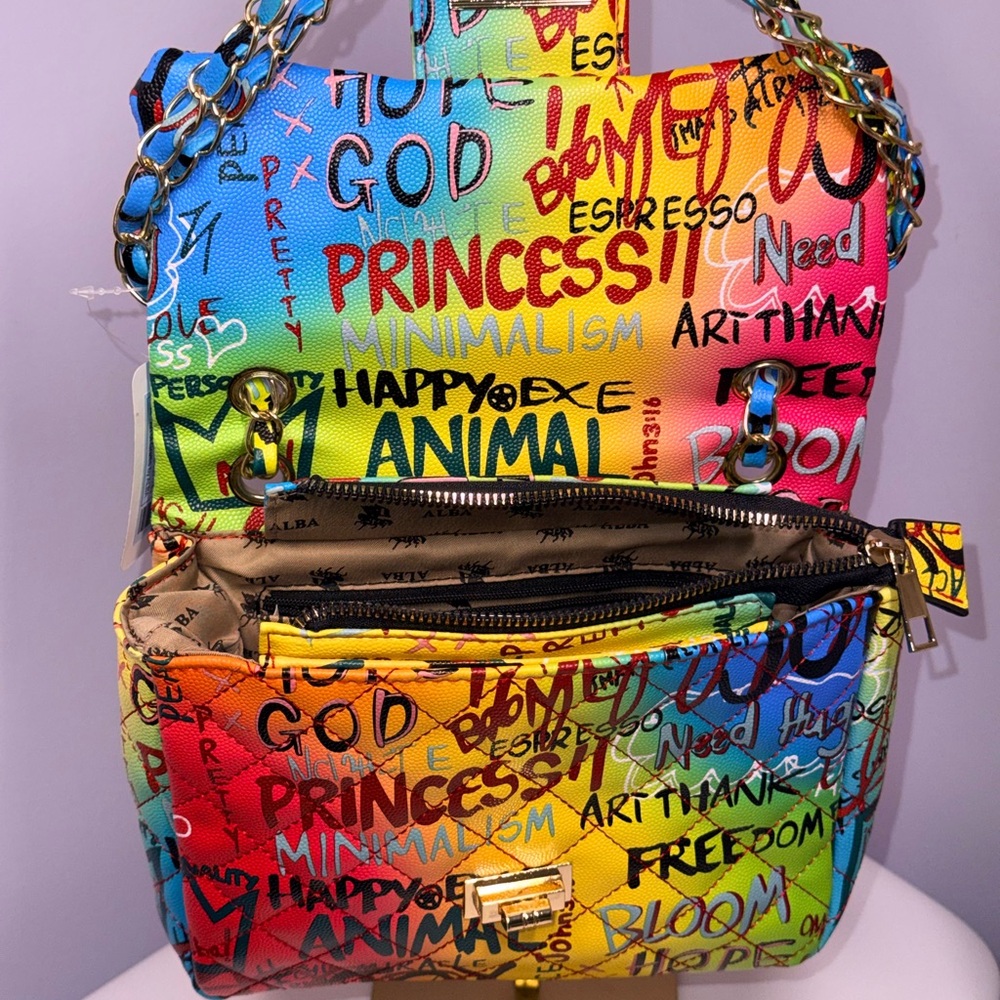 💙Buyers choice! 💚Colorful Graffiti Love Handbag❤️ - Picture 5 of 5
